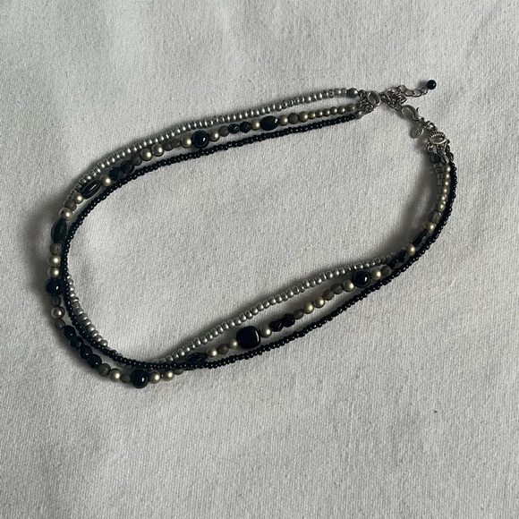 Vintage Premier Designs 3 Strand Beaded Necklace - Picture 1 of 3